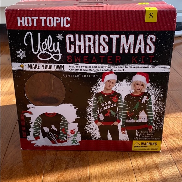 Hot Topic Sweaters | Nwt Make Your Own Christmas Sweater Kit | Color: Black | Size: S | Averytraveling's Closet